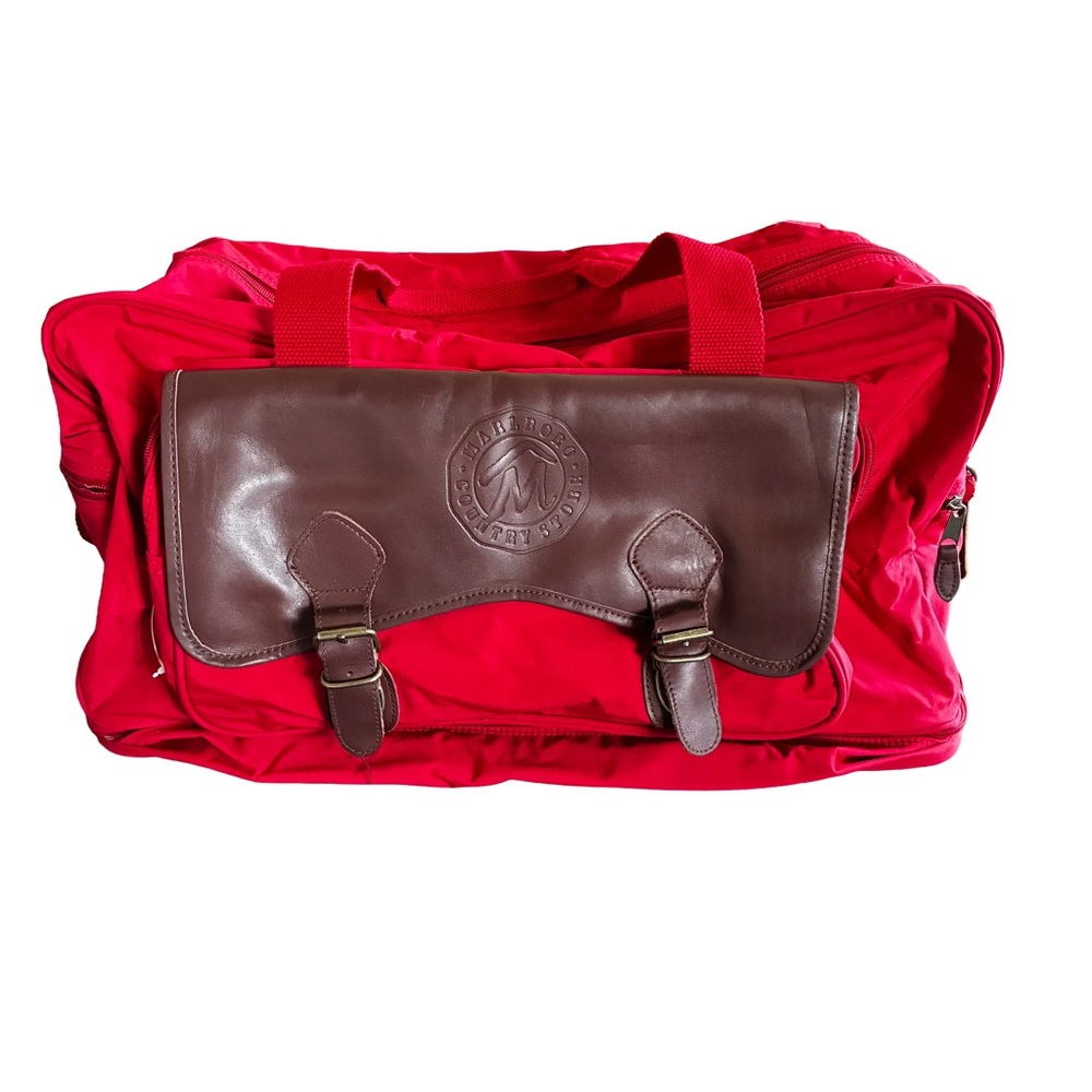 Vintage Marlboro Country Store Red Canvas Duffle Bag Marlboro Miles